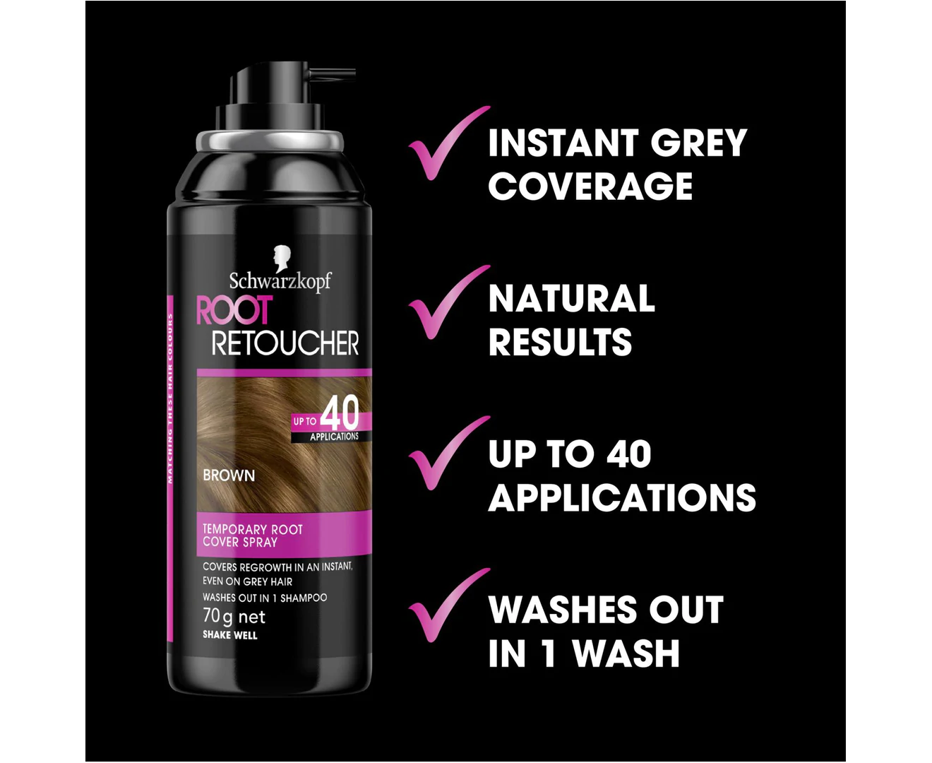 SCHWARZKOPF Root Retoucher Spray Brown 70g