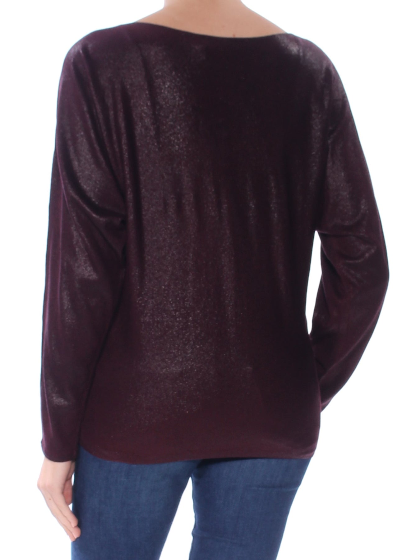 RALPH LAUREN Long Sleeve Tunic Top Burgundy
