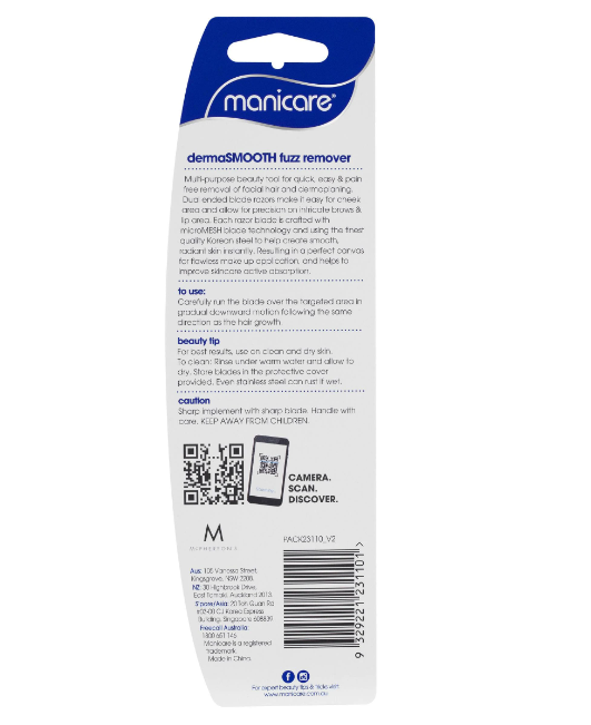 MANICARE DermaSmooth Fuzz Remover Defuzzer 2 Pack