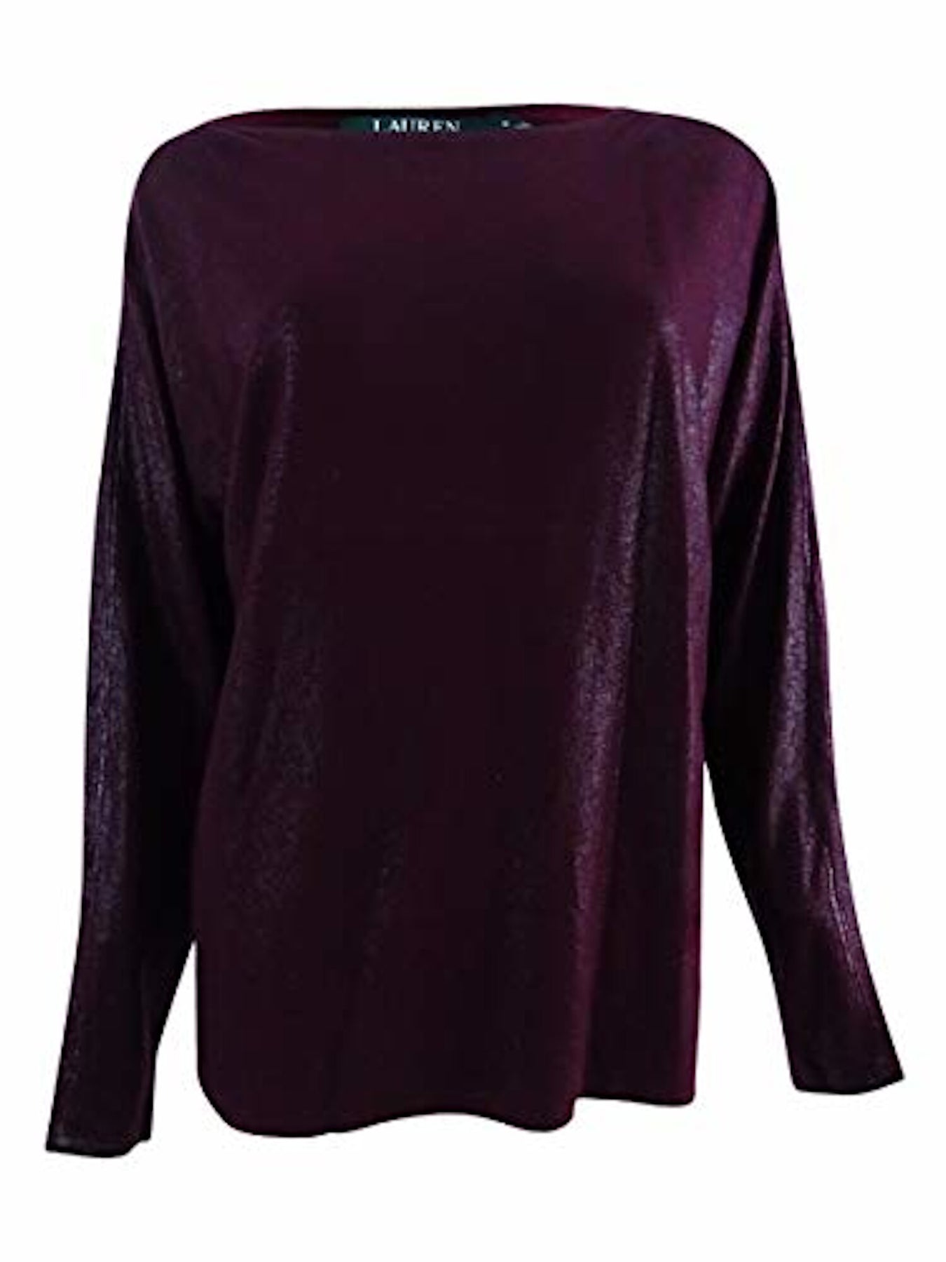 RALPH LAUREN Long Sleeve Tunic Top Burgundy