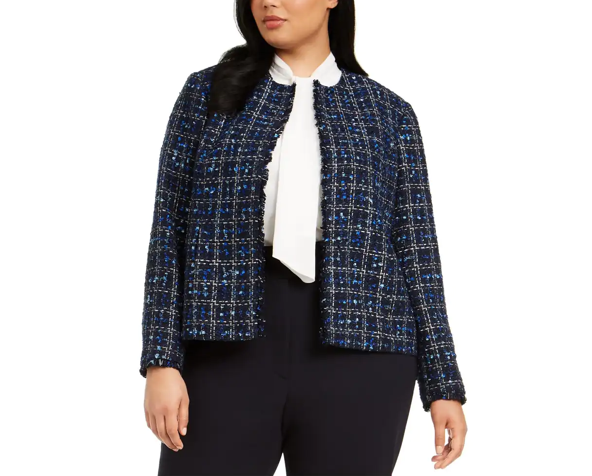 Calvin klein tweed outlet coat