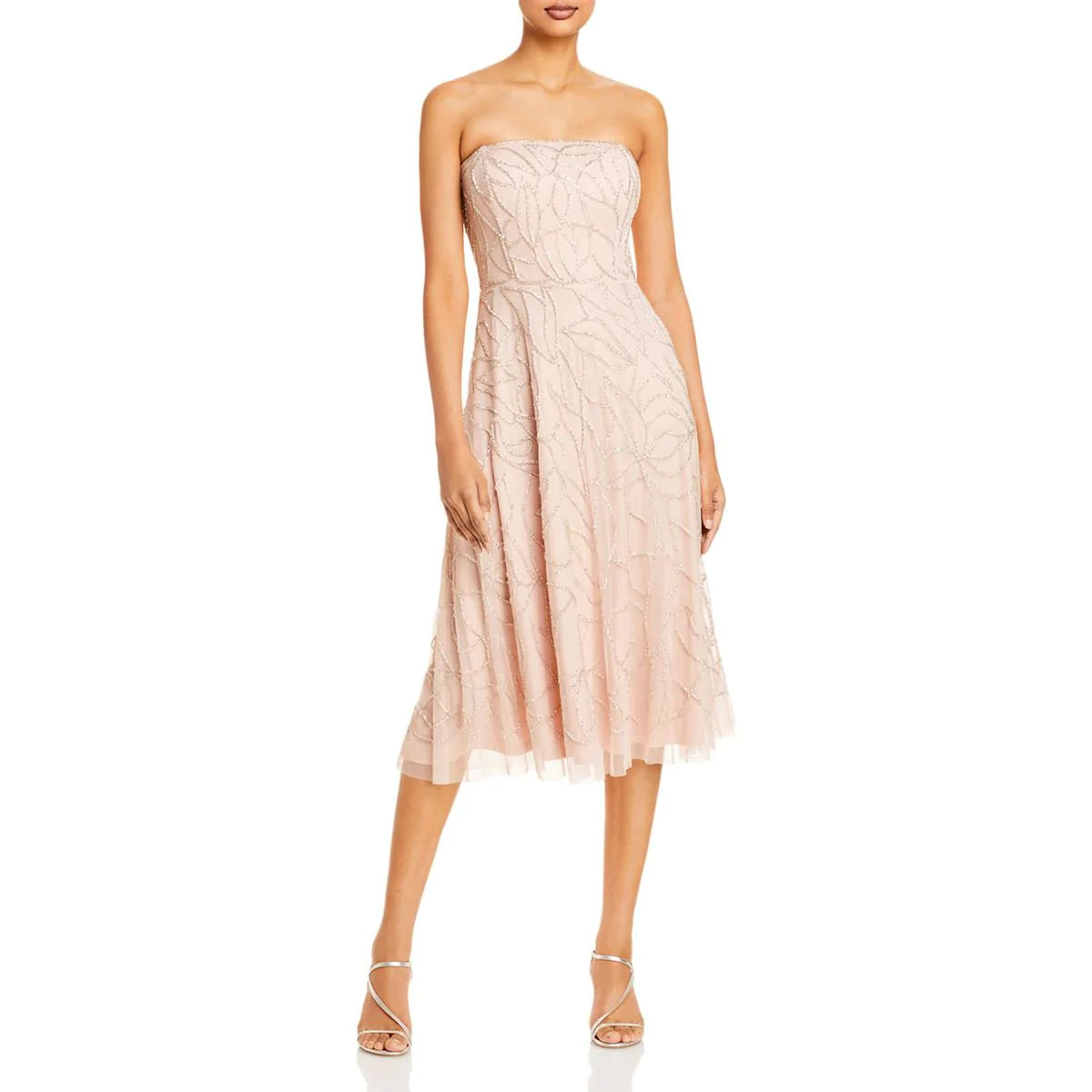 AIDAN MATTOX Women s Beaded Strapless Cocktail Dress Price Lane