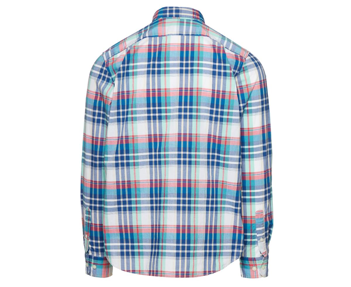 NAUTICA Navtech Plaid Long Sleeve Classic Fit Shirt SMALL