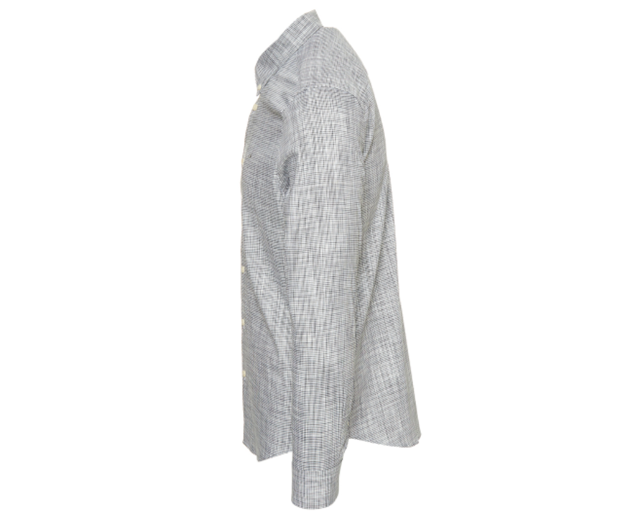 CALVIN KLEIN Vintage Tweed Pattern Men's Long-Sleeved Shirt in Mesclun