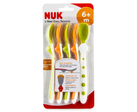 NUK 5 Pack Rest Easy Baby/ Toddler Spoon