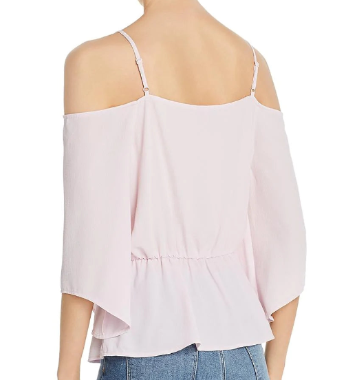 Knot cold shoulder discount blouse