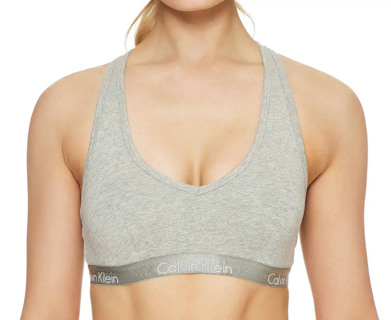 CALVIN KLEIN Women's Carousel Unlined Bralette in Heather Grey