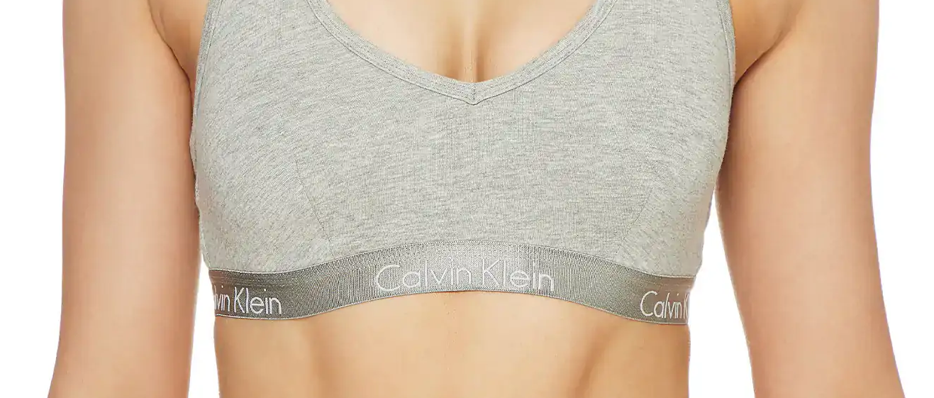 CALVIN KLEIN Women's Carousel Unlined Bralette in Heather Grey