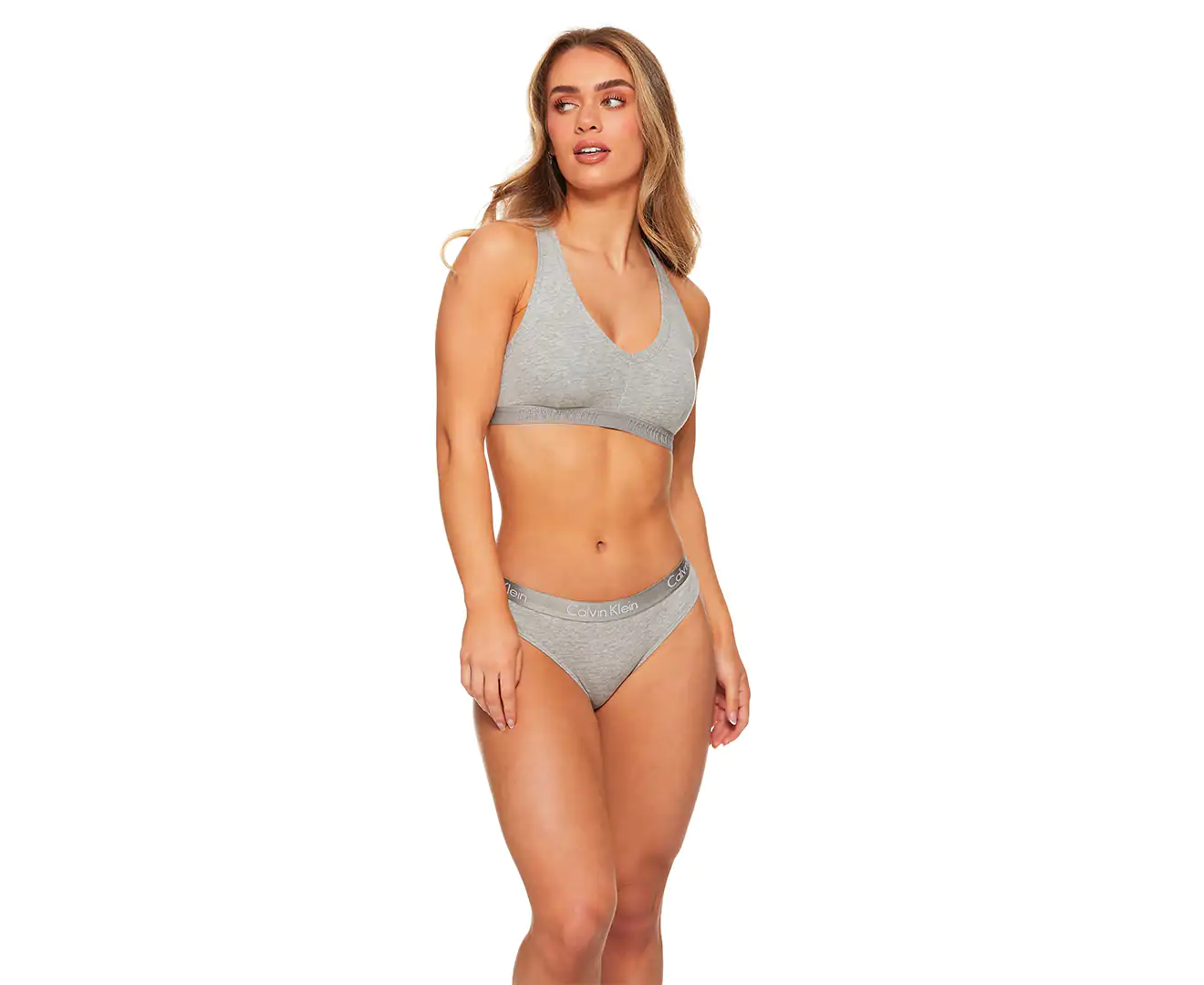 CALVIN KLEIN Women's Carousel Unlined Bralette in Grey