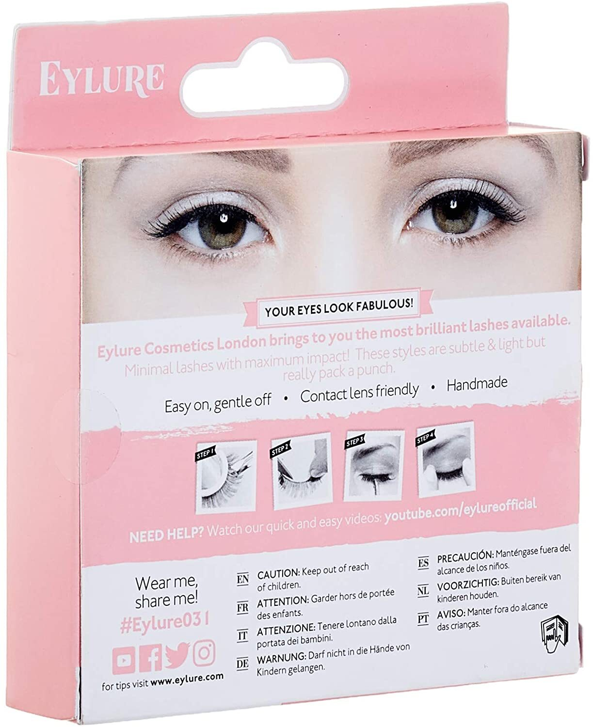 EYLURE Naturals False Lashes Pre-Glued - No. 031 - 2 PACK