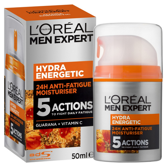 L'OREAL Paris Hydra Energetic 24 Hour Anti-Fatigue Moisturiser for Men 50ml