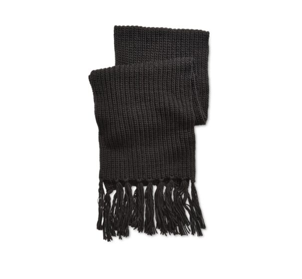 STEVE MADDEN Women's Winter Large Cable Knitted Tassel Scarf in Black