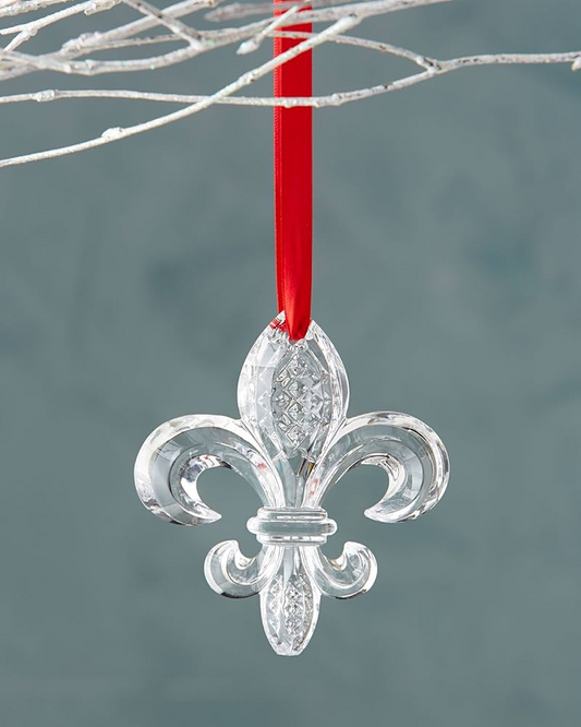 WATERFORD Crystal Fleur De Lis Christmas Ornament LIMITED EDITION
