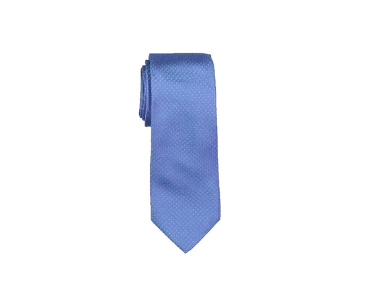 CALVIN KLEIN Blue Metallic Silk Classic Tie