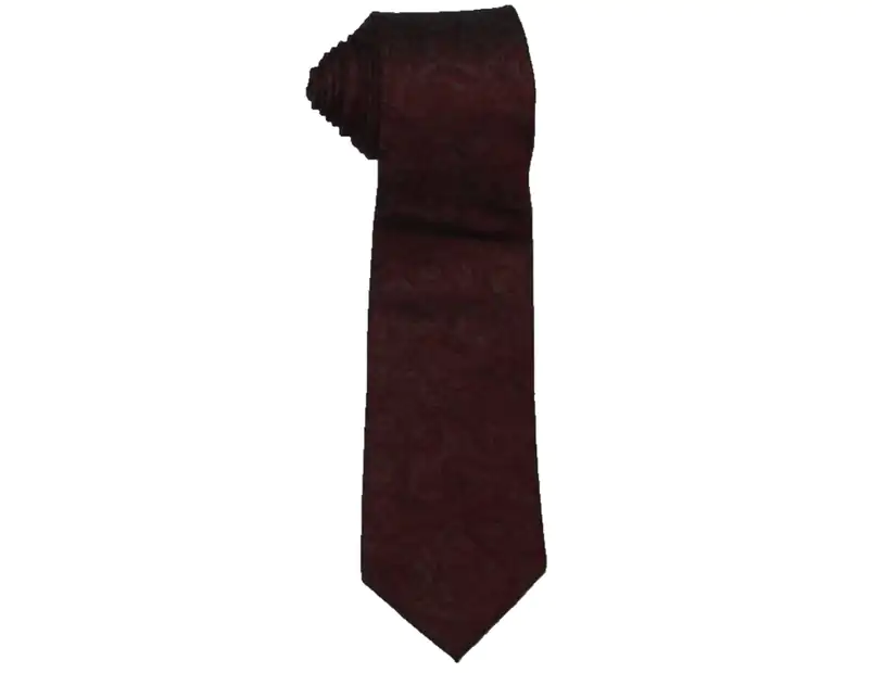 MICHAEL KORS Maroon Wine Silk Blend Pattern Classic Tie