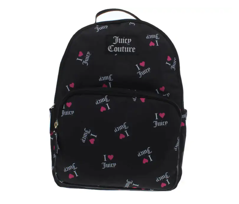 JUICY COUTURE I Heart Juicy Logo Backpack Bag in Black