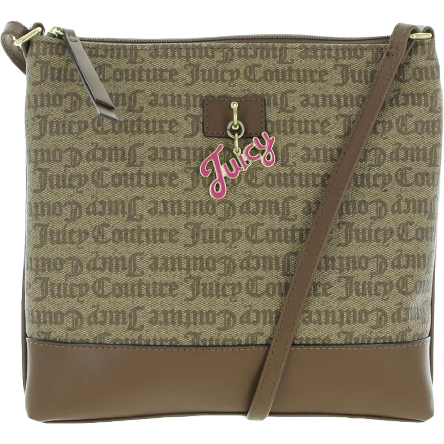 JUICY COUTURE Love Lock Faux Leather Brown/ Tan Crossbody Handbag