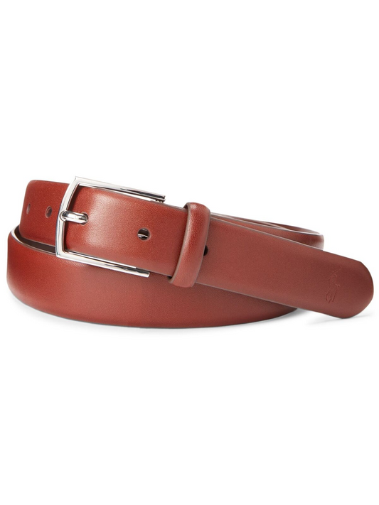 POLO RALPH LAUREN Men's Brown Adjustable Faux Leather Casual Belt