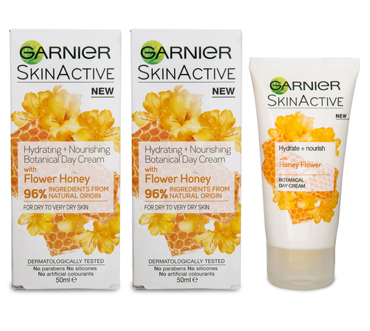 GARNIER Hydrating + Nourishing Day Cream with Flower Honey 50ml 2 PACK