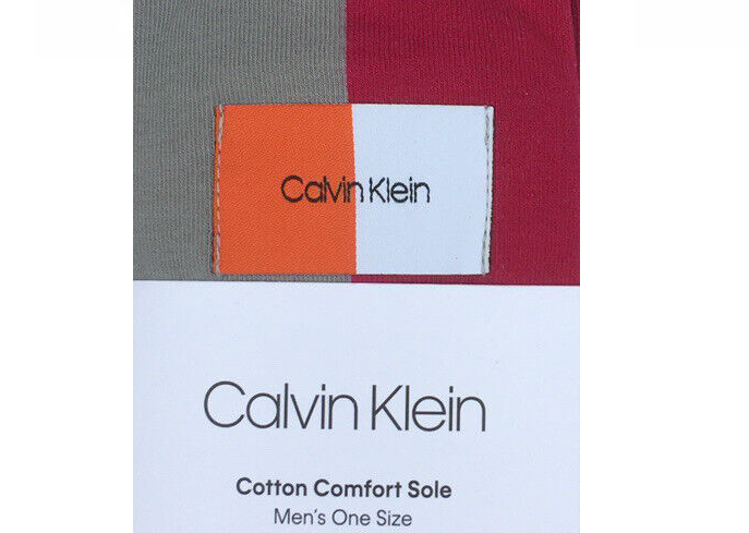 CALVIN KLEIN Logo Men's Business Socks in Pink/ Grey - 1 Pack