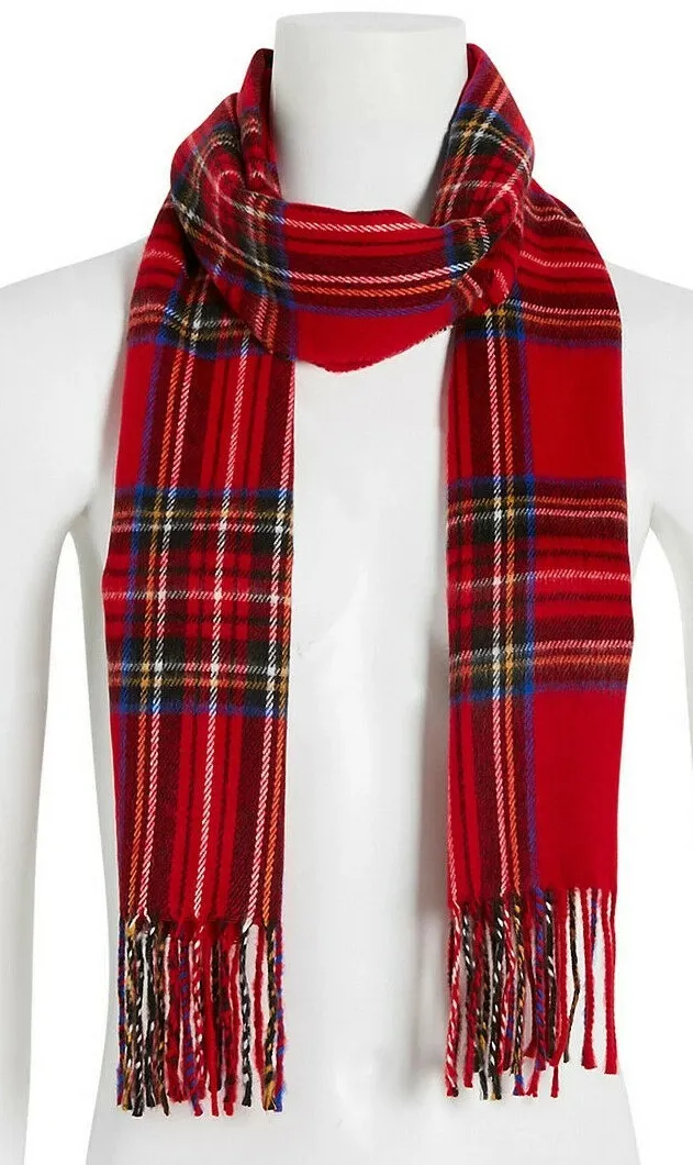 STEVE MADDEN Women's Tartan Winter Scarf in Red