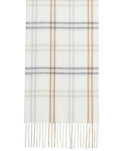 STEVE MADDEN Women's Stripe Flannel Winter Scarf in White