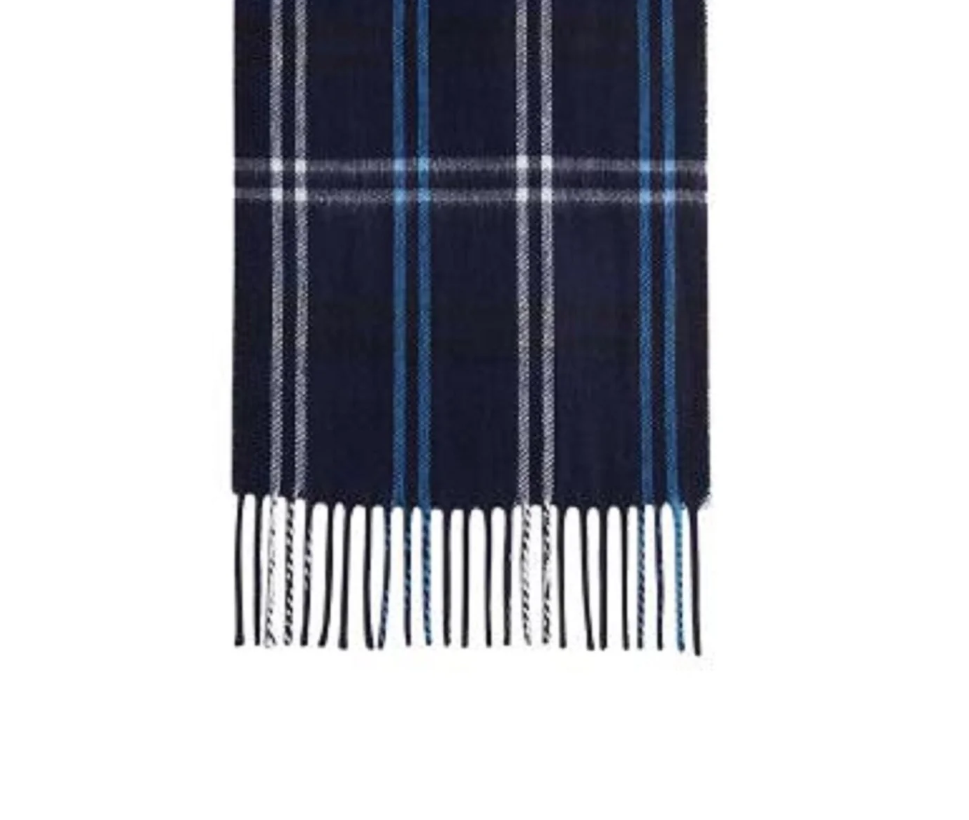 STEVE MADDEN Women's Stripe Flannel Winter Scarf in Navy