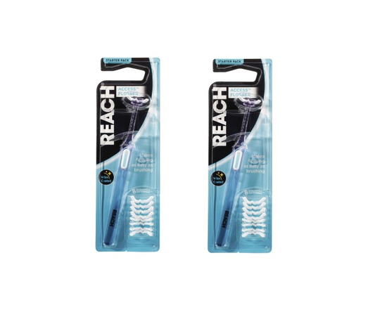 REACH Access Flosser Starter Pack 8 Pack x 2