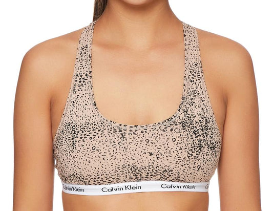 CALVIN KLEIN Women's Carousel Unlined Bralette LEOPARD PRINT