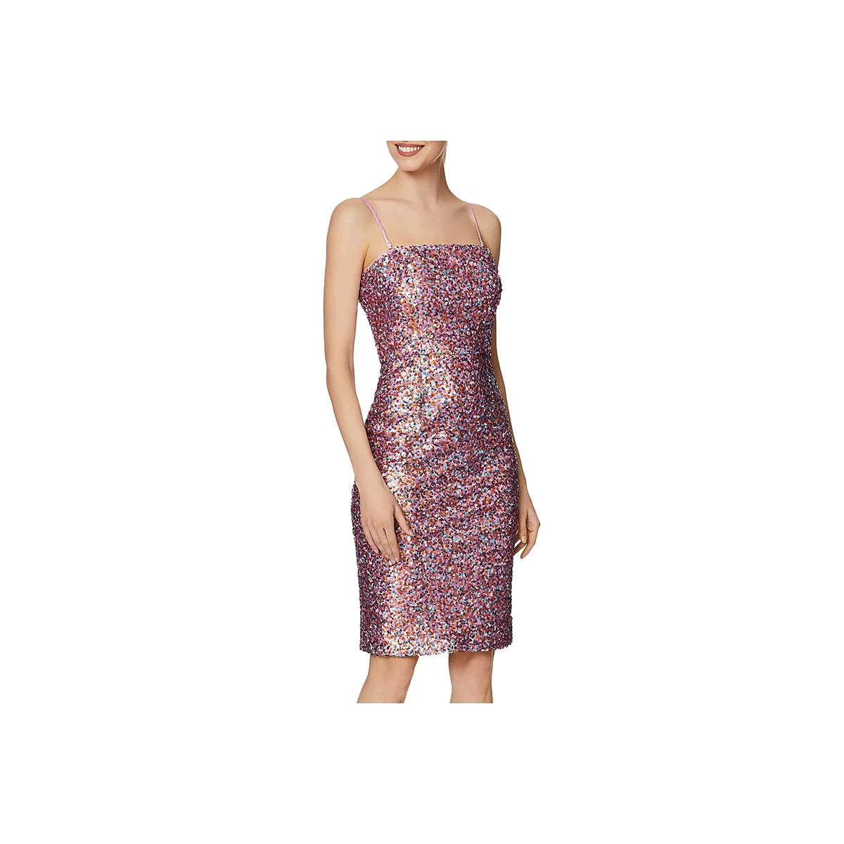 LAUNDRY By Shelli Segal Women s Pink Sequined Cocktail Dress