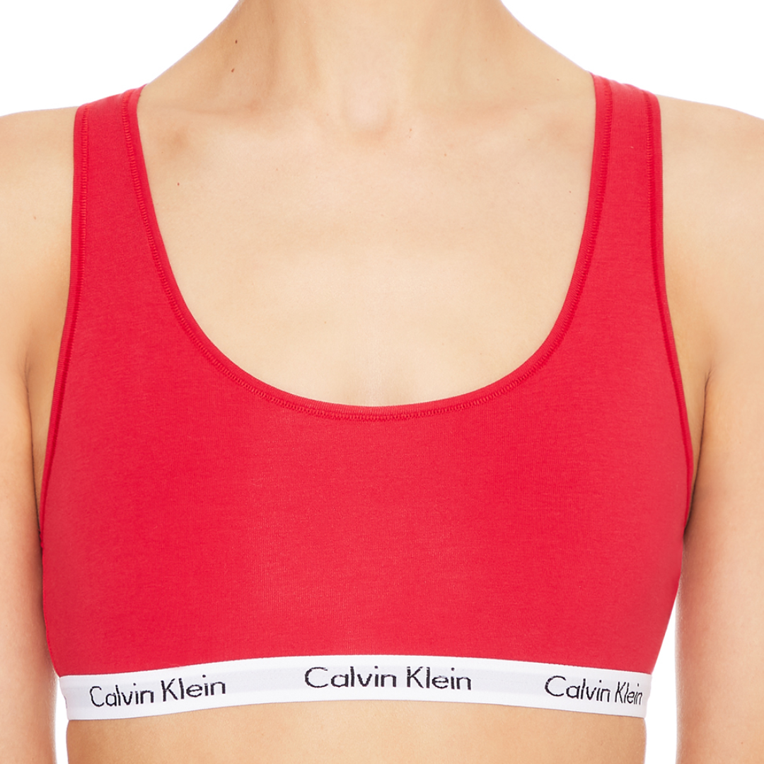 CALVIN KLEIN Women's Carousel Unlined Bralette RED