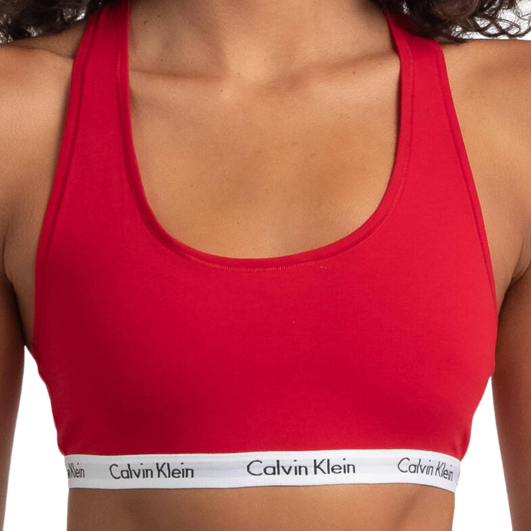 CALVIN KLEIN Women's Carousel Unlined Bralette RED