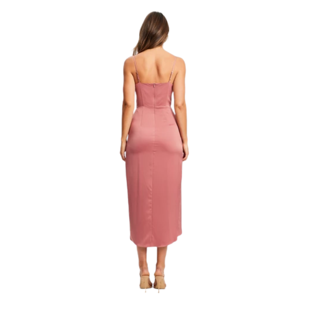 CHANCERY Women's Blanco Midi Dress in Dusty Rose