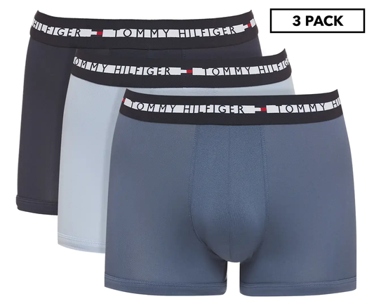 TOMMY HILFIGER Men's Comfort+ Trunk 3-Pack - Indigo/Eventide/Dark Navy