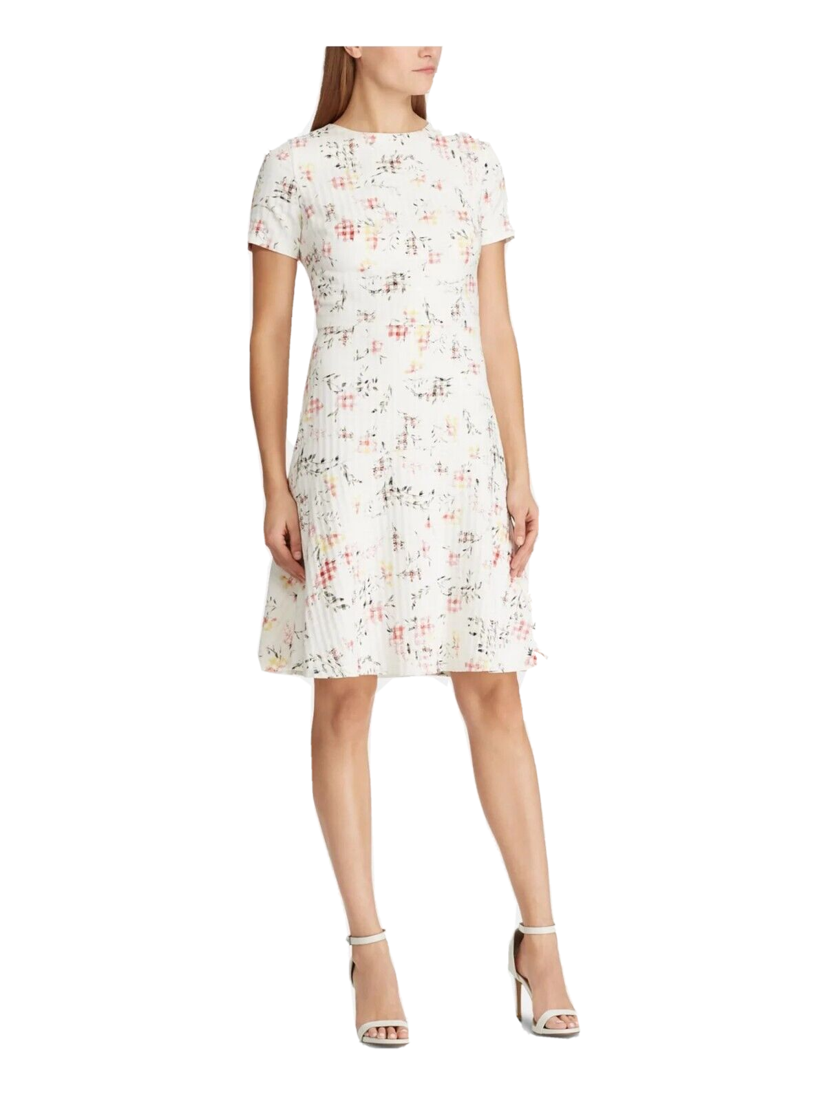 RALPH LAUREN Women's Short Sleeve Floral Sheath Dress