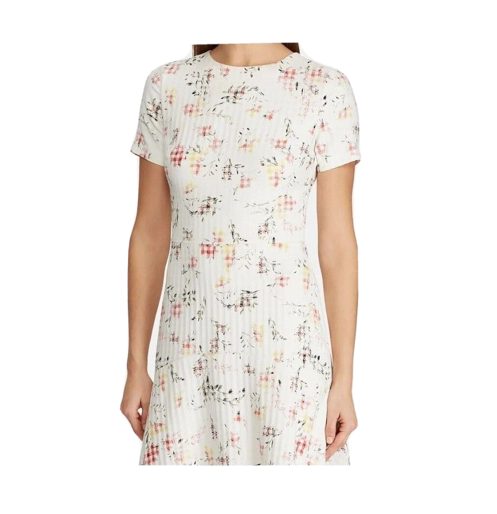 RALPH LAUREN Women's Short Sleeve Floral Sheath Dress