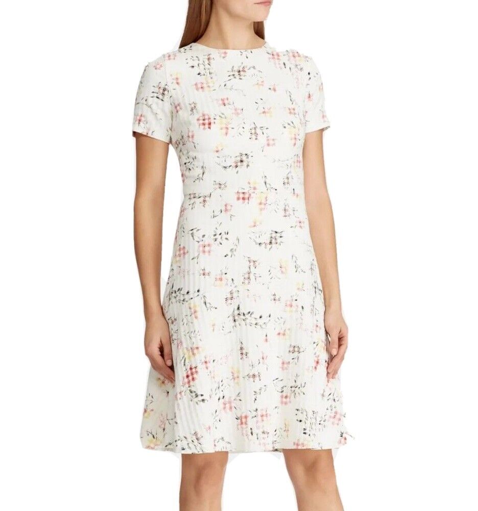 RALPH LAUREN Women's Short Sleeve Floral Sheath Dress