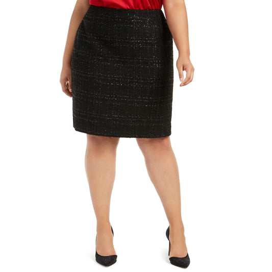 CALVIN KLEIN Tweed Metallic Women's Pencil Skirt