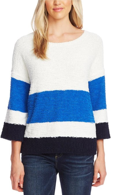 VINCE CAMUTO Women's 3/4 Sleeve Jewel Neck Sweater Jumper