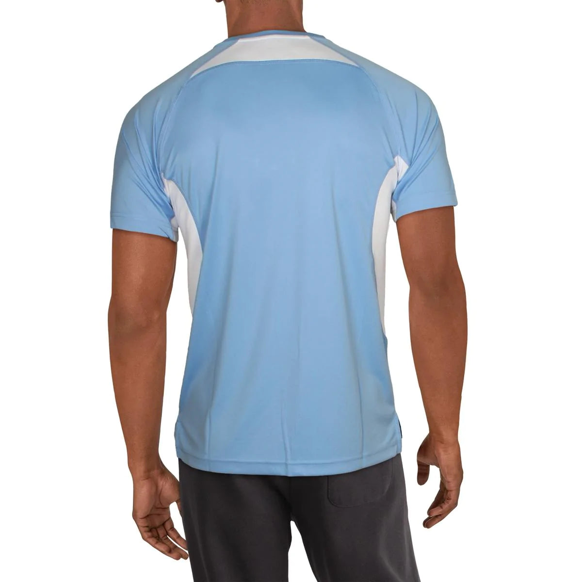 FILA Men's Core T-Shirt in Sky Blue/ White