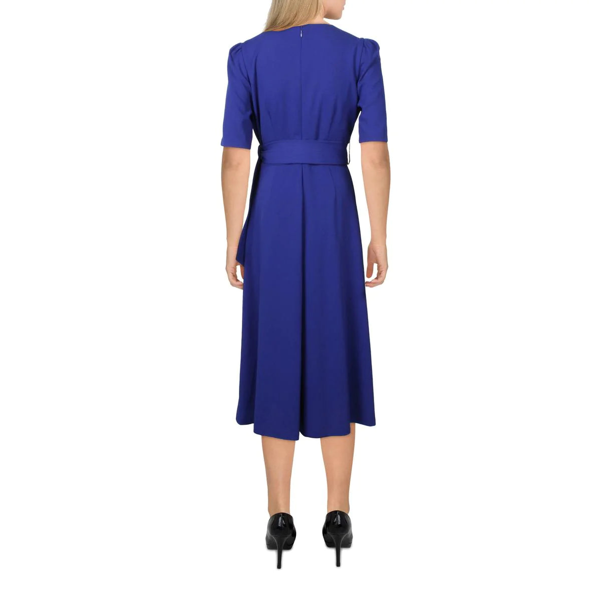 ZOPDI Women Fit and Flare Blue Dress - Buy ZOPDI Women Fit and