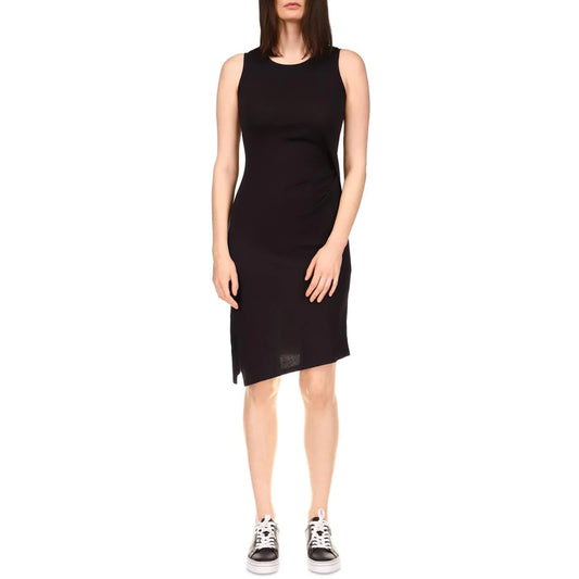 MICHAEL KORS Women's Black Asymmetric Sheath Dress