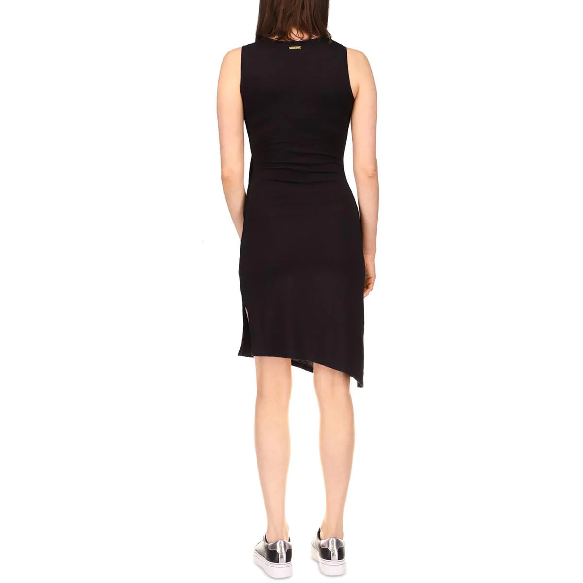 MICHAEL KORS Women's Black Asymmetric Sheath Dress