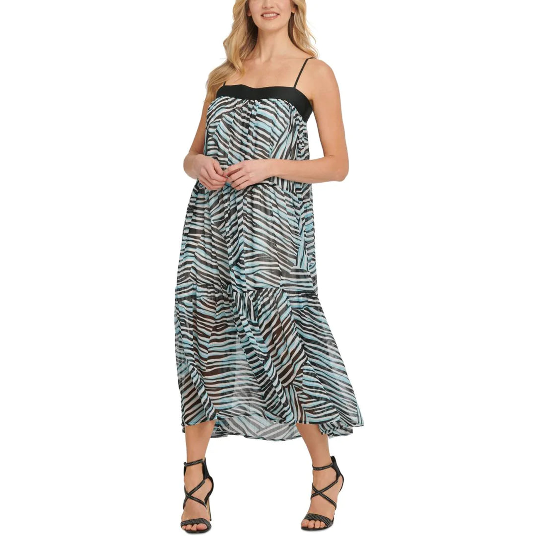 DKNY Women's Tiered Long Maxi Dress