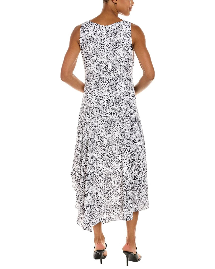 VINCE CAMUTO Women's Snake Print Maxi Dress in Black and White