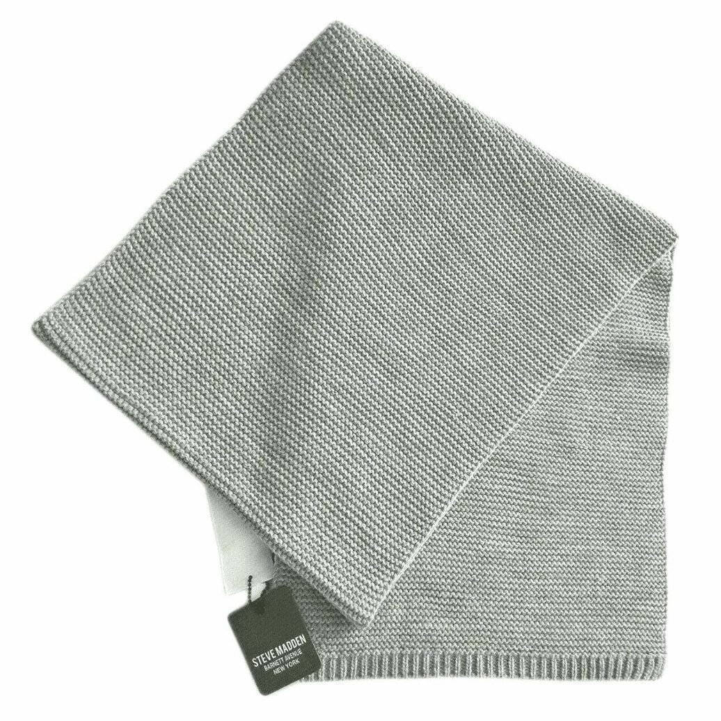STEVE MADDEN Men's Winter Knitted Scarf with Logo in Grey