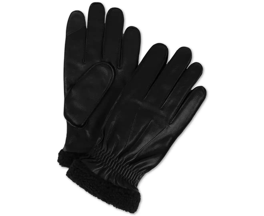 TOMMY HILFIGER Men's Winter Gloves Black Boulder Leather