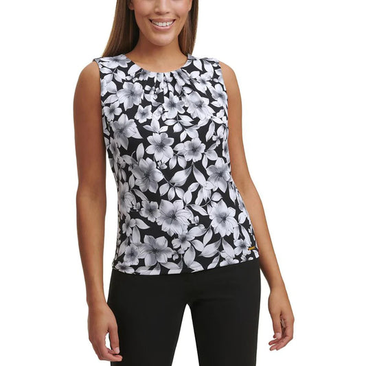 CALVIN KLEIN Women's Sleeveless Floral Printed Top