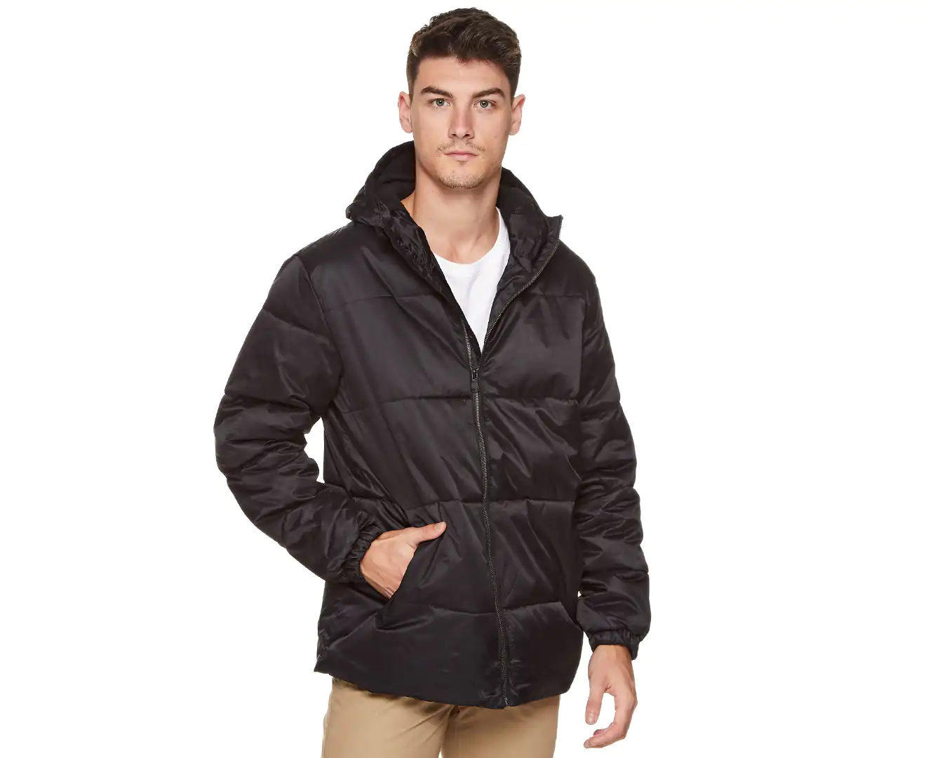 PERRY ELLIS Men's  Puffer Jacket in Black