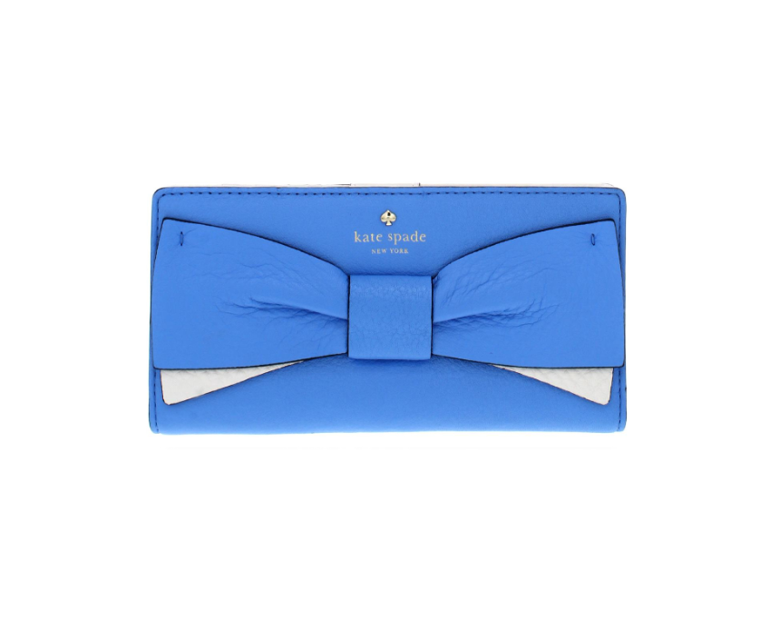 KATE SPADE New York Eden Bi-fold Leather Women's Purse Wallet in Alice Blue